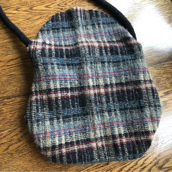 Womens handbag, wool plaid - Picture 4 of 8